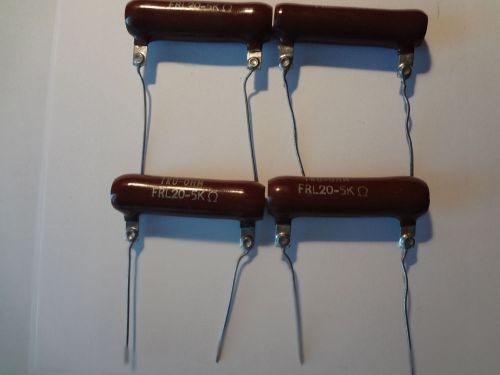 Lot of four resistors FRL20-5kOhm