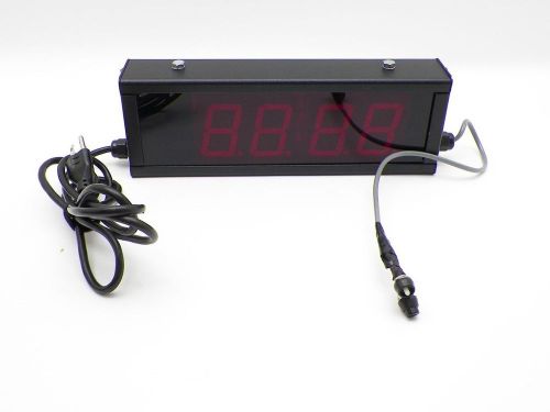 Edi ed206-102-4d-n1 12&#034;l x 4&#034;h x 2.25&#034;d digital up timer w/ reset red numbers for sale