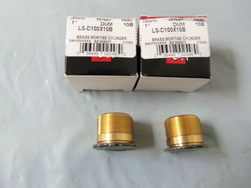 2- lsda dummy brass mortise cylinder  1&#034; ls-d100x10b for sale
