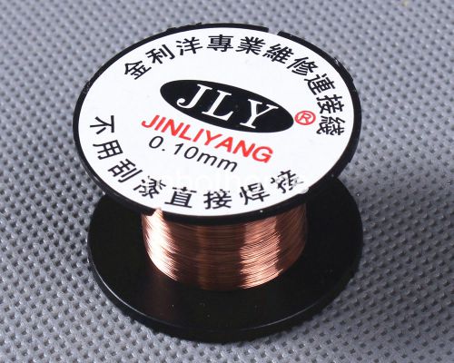1pcs 0.1mm copper solder soldering ppa enamelled reel wire output new for sale