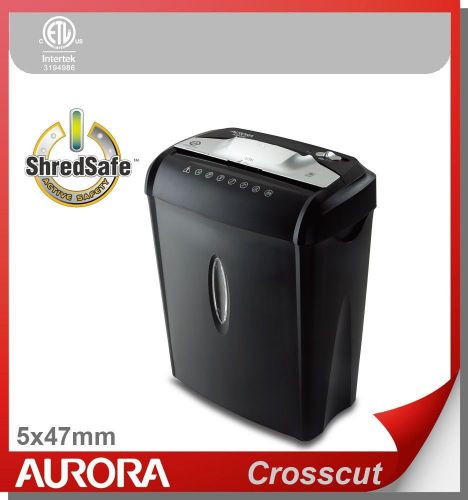 AURORA 8-SHEET LIGHT DUTY CROSSCUT PAPER SHREDDER