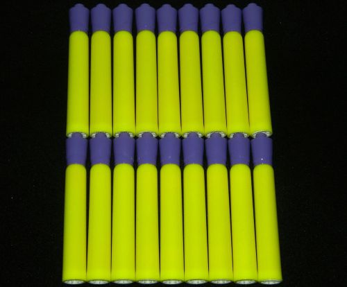 LOT OF 18 YELLOW INK HIGHLIGHTERS CHISEL TIP LSU TIGERS COLORS