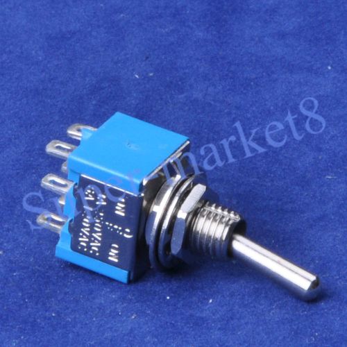 20pc blue mini toggle switch dpdt on-off-on solder 6pin 6a guitar amp audio tube for sale