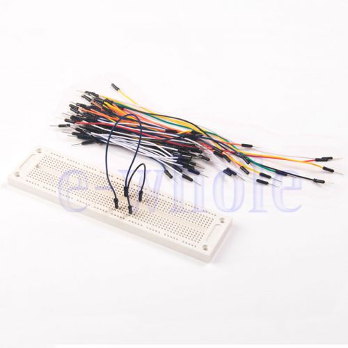 700 TiePoints Solderless PCB Bread Board with 65pcs Jumper Wires for Arduino HM