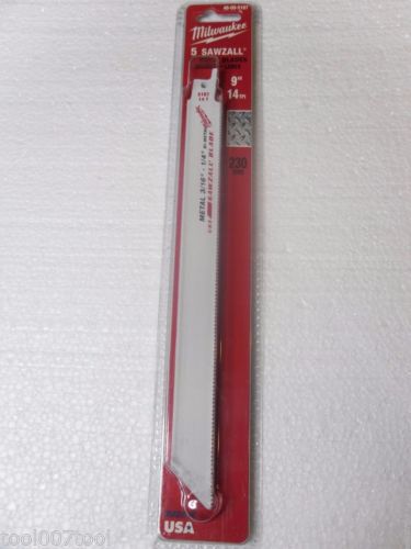 Milwaukee 48-00-5187 5 pk 9&#034; 14tpi sawzall® blades made in u.s.a. for sale