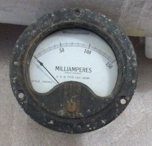 Two vintage guages usn millamperes+ us gauge co gas pressure psi steam punk for sale