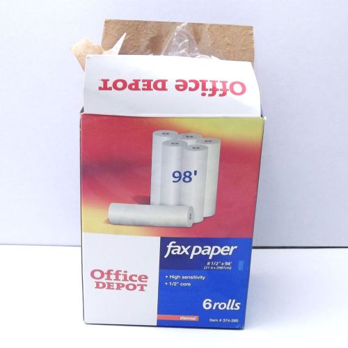 Office Depot Sharp Fax Paper Individually Sealed Open Box 5 Rolls