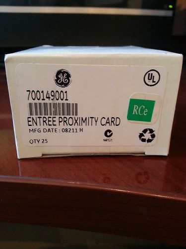 GE-UTC  700149001 Entree Proximity Card  25 Cards *** New in Box**