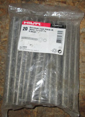 Hilti 304 s.s. anchor rod has-r 5/8&#034; x 7 5/8&#034; p/n #385467 for sale