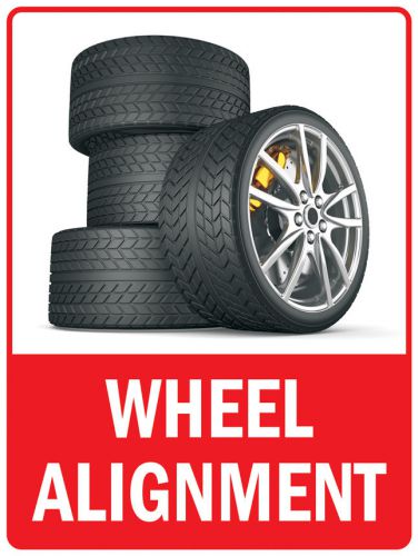 PAS450 Car Wheel Alignment Advertise Aluminum Road Parking Shop Sale Sign 9&#034;x12&#034;