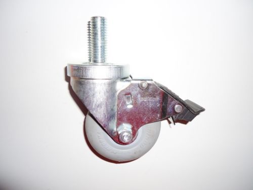 (1) colson swivel threaded stem caster 3-1/2” x 1-5/16” w/brake hi-tech performa for sale