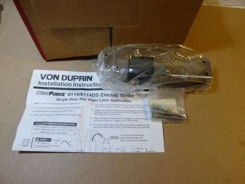 Von Duprin 6114 FSE US32D StrikeForce Electric Door Strike 24VDC 029702-32 NEW