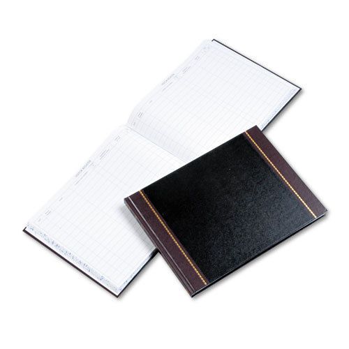 Detailed Visitor Register Book, Black Cover, 208 Pages, 9 1/2 x 12 1/2