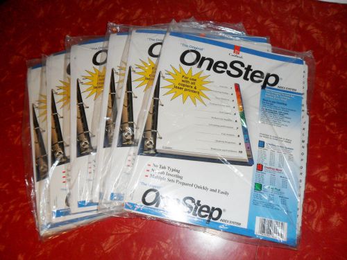 Six Sets of Cardinal One Step Index Systems 26 Clear Tabs A-Z #60213