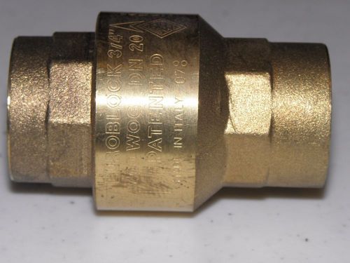 Spring check valve, brass, 3/4 , euroblock 400 wog, for sale