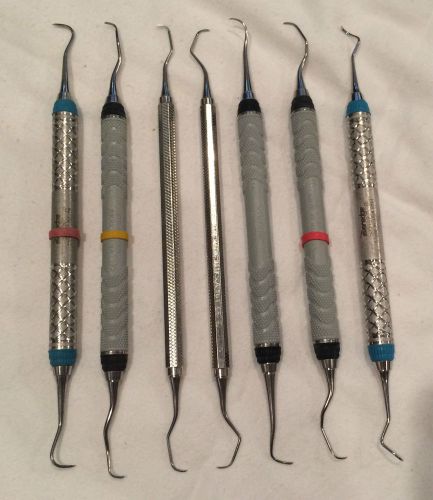 *NICE* Hu-Friedy Scalers and Curettes (Lot of 7 Asst.)---Resin 8/EverEdge-DENTAL