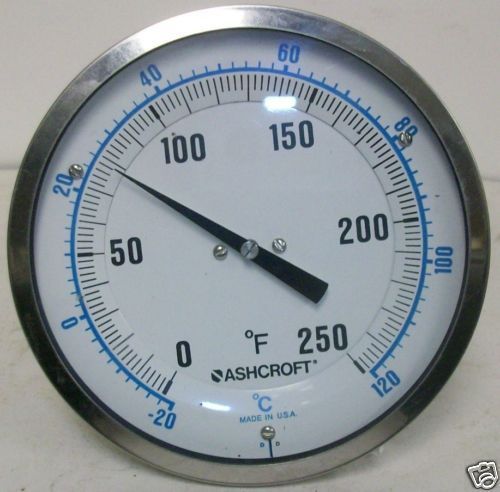 Ashcroft Industrial Bi-Metal 5&#034; Dual Scale Thermometer 0 to 250¦F 1/2&#034; NPT