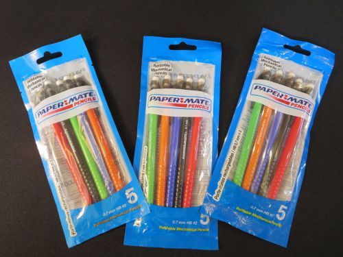 PaperMate #74402Refillable Mechanical Pencils 0.7mm Lead HB#2 Erasers Free Ship
