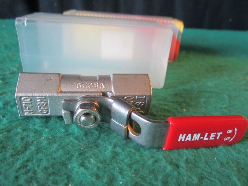 Ham-let h-700-ss-l-1/2-t-ld stainless steel ball valve 1/2&#034; new=2pcs for sale