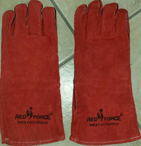 Red Force WT52885 14&#034; Cowhide leather welding gloves