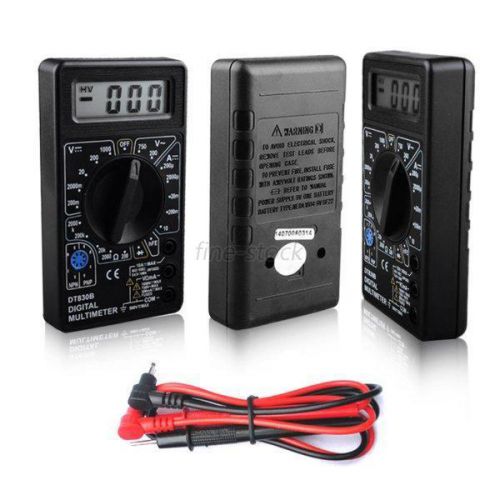 DT830B LCD Digital Multimeter Voltmet Electric Voltage Test+ BATTERY &amp; LEADS F95