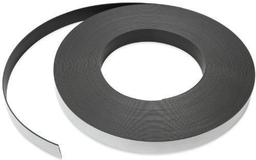 Flexible magnet strip with white vinyl coating  1/32&#034; thick  1&#034; height  50 feet for sale