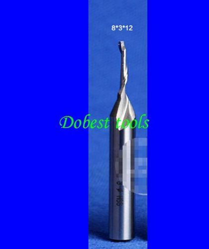 1pcs one flute HSS aluminum alloy endmill spiral CNC router bits 3mm 12mm