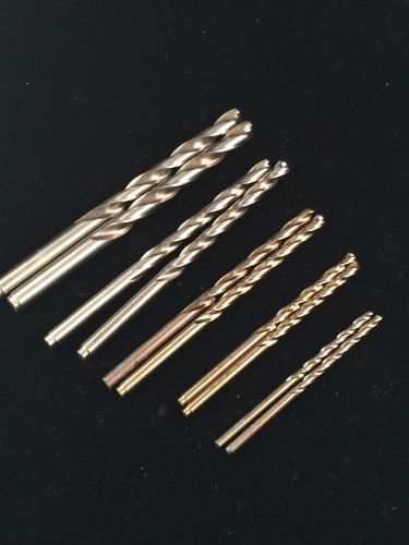 10 Aviation drill bits  #40, #30, #21, #10, and 1/4&#034; Qty 10