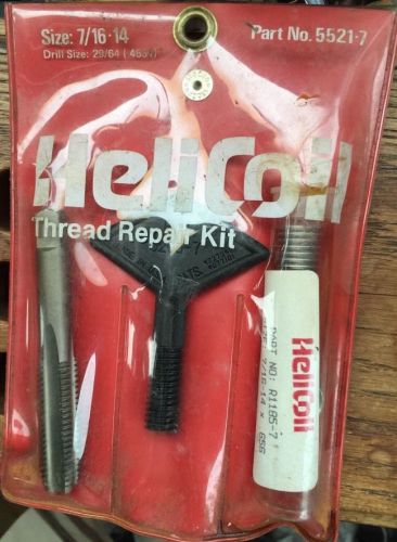 HELICOIL THREAD REPAIR KIT NO. 5521-7 SIZE 7/16-14 DRILL SIZE 29/64 NOS