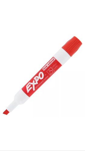 12 Expo Low Odor Red Ink Chisel Tip Dry Erase Markers