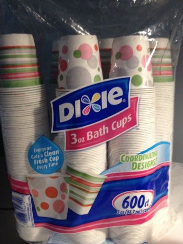 3Oz Dixie Bathroom 600 Cups Poly Lined Paper Disposable New