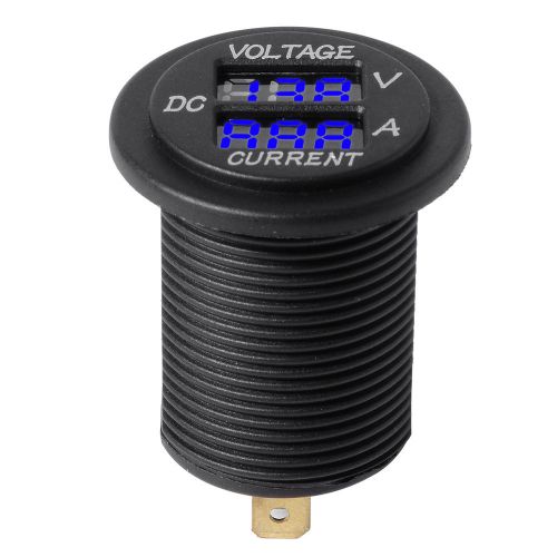 6-30v 0-10a measure car digital blue led voltmeter voltage amp meter gauge bi189 for sale