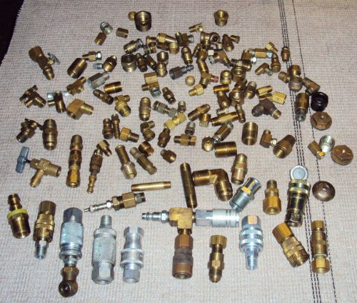12 POUNDS OF HIGH QUALITY BRASS &amp; STAINLESS PNEUMATIC &amp; OTHER FITTINGS