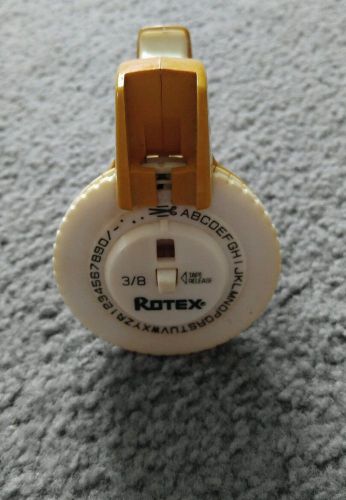 VINTAGE ROTEX 3/8 LABEL MAKER with PARTIAL ROLL
