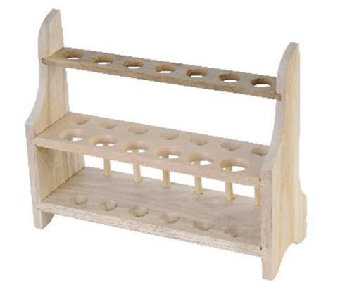 Test tube wooden rack 13 tube 2 tier 7 x 20mm (.28&#034;x.78&#034;) 6 x 26mm (.24&#034;x.1.02&#034;) for sale