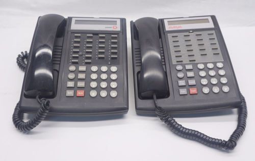 LOT of 2x Avaya Partner 18D Black 108883257 7311H14G-003 w/ Handset