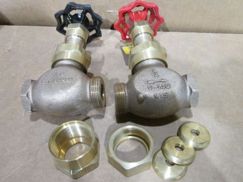 Strahman set of 2 valves 3/4&#034; globe valve v-14-u n15 150 psi for sale