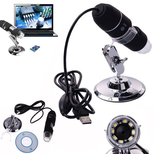 2mp 1000x 8 led usb digital microscope endoscope zoom camera magnifier + stand for sale