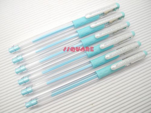 6 Pentel K118 Luminous Sweet Color 0.8mm Rollerball Gel Ink Pen, Pastel Blue