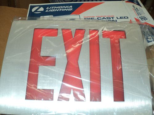 Acuity lithonia lqc 1 r el n led exit sign with battery backup for sale