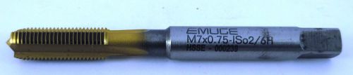 EMUGE Metric Tap M7x0.75 STRAIGHT FLUTE HSSCO5% M35 HSSE TiN Coated
