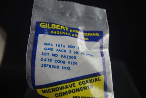 One nos nib gilbert engineering gms jack type rf microwave connector / adapter for sale