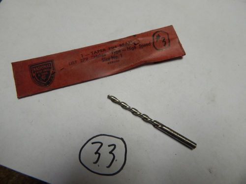Mational Size No 1 Taper Pin Reamer &#034;HELEX&#034; Tyoe High Speed List # 279 Unit # 3