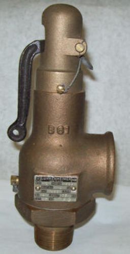 Lunkenheimer Fig 629 1&#034; 75PSI Brass Safety Relief Valve