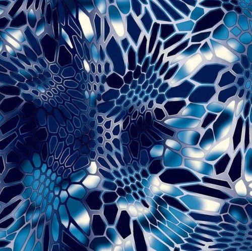 HYDROGRAPHIC-WATER TRANSFER-HYDRODIPPING-FILM-Blue SERPENT CAMO 38 1/2&#034;x72&#034;