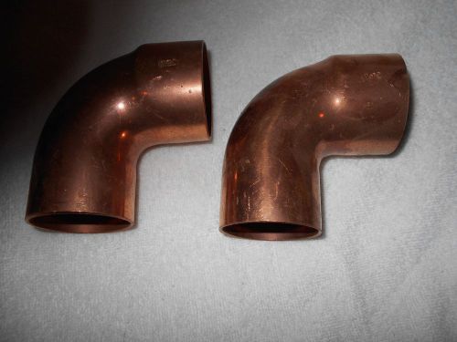 2 pcs. copper 2&#034; street 90 degree elbow (c x ftg.) (kor &amp; can) - new for sale