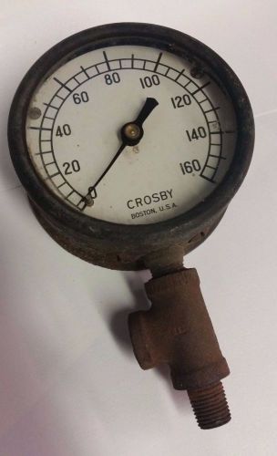 Antique Crosby Steam Gauge Boston U.S.A. As Is Cond Not Tested