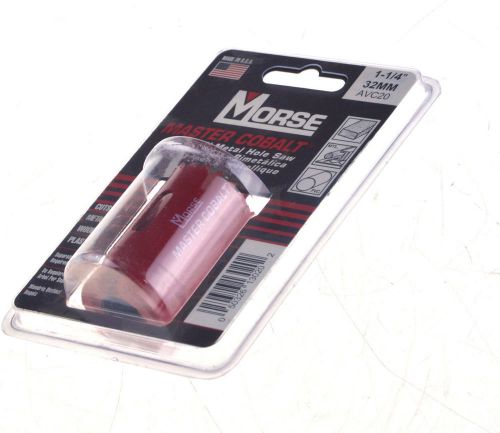 New Morse AVC20, Master Cobalt Bi-Metal Hole Saw 1-1/4 Inch (32mm) - Red