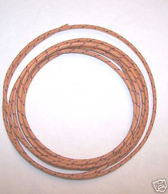 Cloth covered primary wire 18 gauge orange w/ black&amp;red for sale