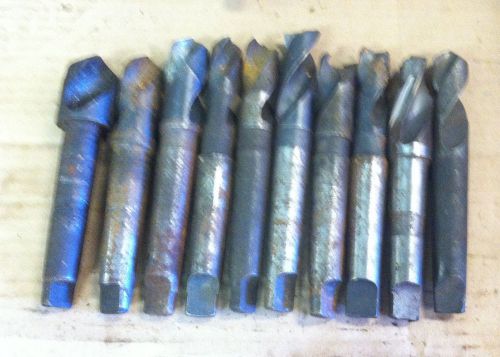 Lot of 10 of #3 morse taper hss drill bits usa drilling steel press tool tapered for sale